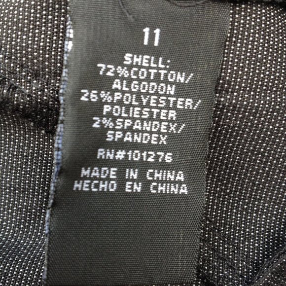 Rampage Straight Pencil Short Career Suit Skirt Stretch Pleated Hem Black 11 - Picture 12 of 12